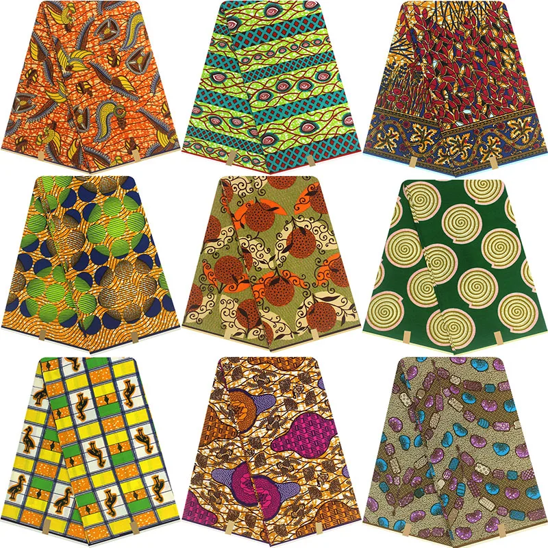 Африканская ткань для Пэчворк африканская восковая ткань tissus воск 6 ярдов хлопковая ткань Анкара ткань Африканская настоящая восковая HH-B11