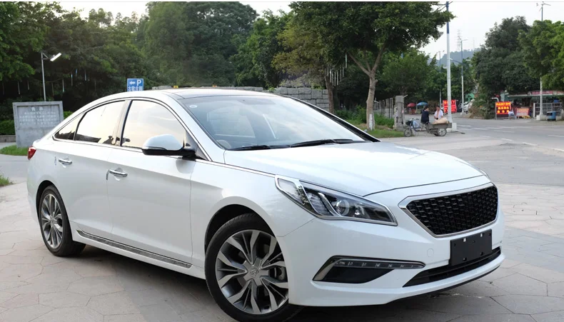 Lsrtw2017 abs фар автомобиля хромированные украшения планки для hyundai sonata подъем