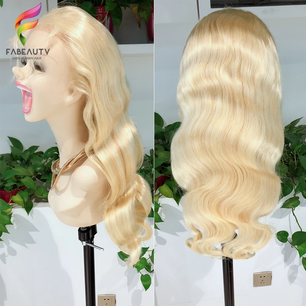 Glueless#613 блонд кружевные передние человеческие волосы парики бразильские объемные волны 13*4 кружевные передние парики предварительно сорванные медовые светлые Реми кружевные парики