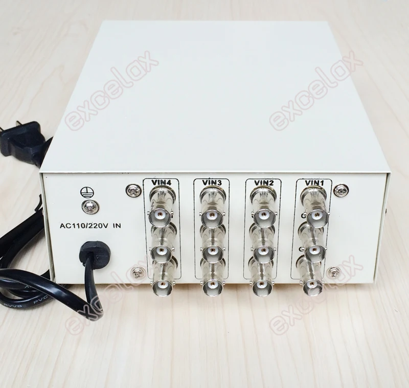 AC110V 220V 4 In 8 Out Composite BNC Connector Video Distributor 4-8CH Video Splitter Amplifier for CCTV Security Camera System