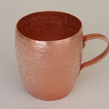 Чистая медная чаша кружка ручной работы без крышки твердая полированная защита от витилиго ручка подарок