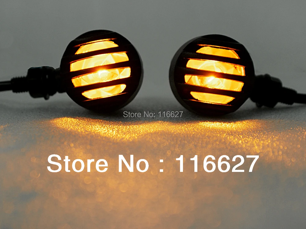

Blk Amber Metal Bullet Turn Signal Lights For Harley Dyna Glide Yamaha Road Royal Star Honda Kawasaki Cruisers Chopper Suzuki