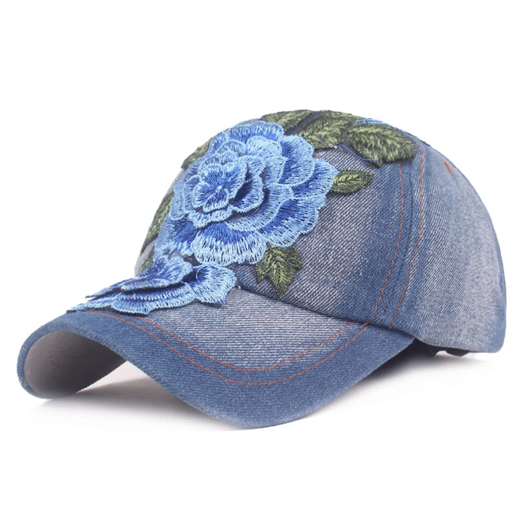 Шляпа женская кепка Bule женская летняя бейсболка с цветочной вышивкой дышащая Выходная шляпа 19July10 P30