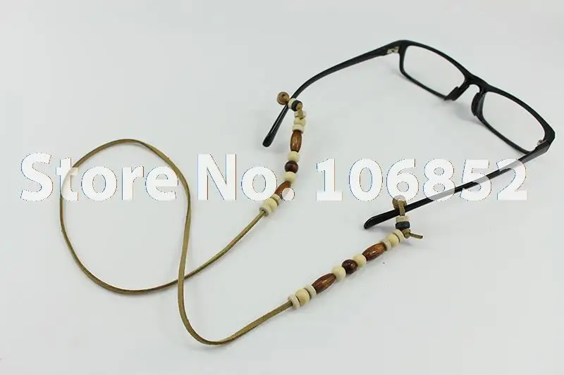 JX007 ; набор из 10 шт./лот Ретро деревянная жемчужная бусинка-замшевый шнур для солнцезащитных очков очки для чтения очки шнур цепочка-держатель
