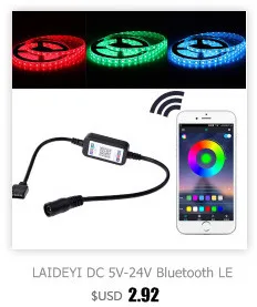 LAIDEYI мини RGB контроллер Bluetooth DC5V 12 V 24 V мини подходит для ответа на звонки и прослушивания музыки контроллер светодиодные полосы контроллера