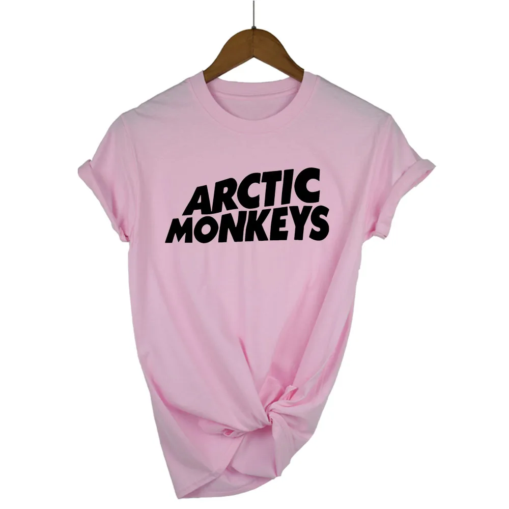 Arctic Monkeys звуковая волна Футболка Топ рок группа концертная-альбом Высокая футболка тенниска майка более размеры и 13 цветов - Цвет: pink