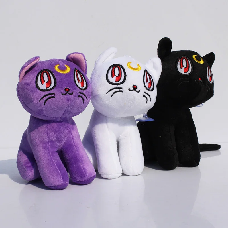 

18cm Sailor Moon Luna Cat Plush Animal Plush Doll Figure Toy 3 Colors Selectable