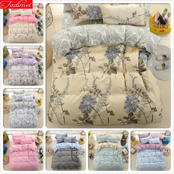 

High Quality 3/4 pcs Bedding Set Soft Aole Cotton Bed Linens Adult Kids Single Twin Queen King Size Quilt Pillow Case Bedspreads
