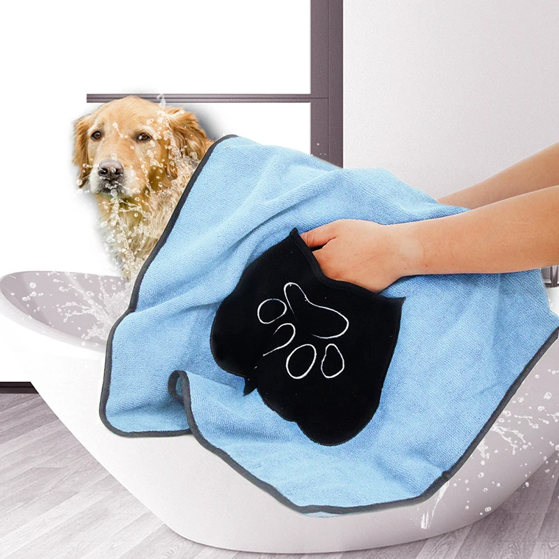 JORMEL сушильное полотенце для домашних животных ультра-абсорбирующее банное полотенце для собак из микрофибры мягкий материал микрофибра банное полотенце с принтом лап