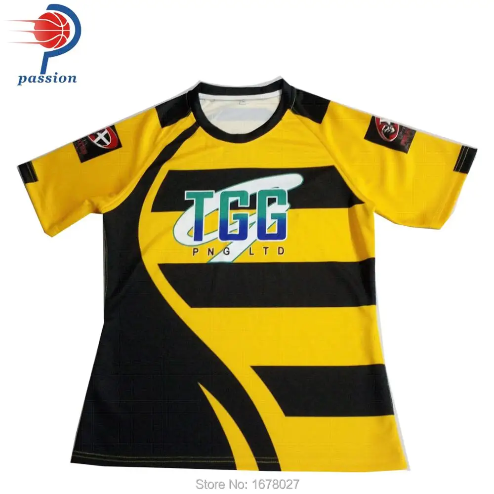 

Two Colors Men's Sublimation Rugby Jersey with Cool Design