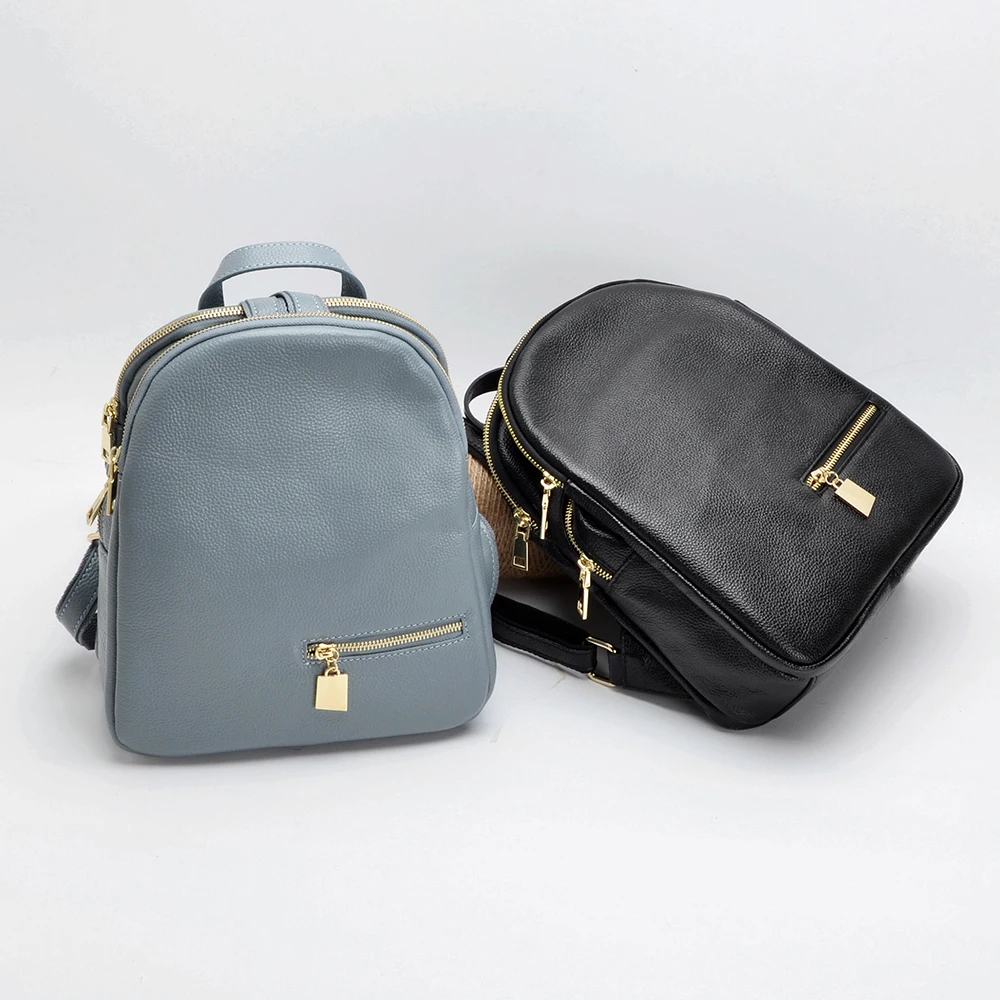 

New 2018 Women Backpack High Quality Youth Genuine Leather Backpacks For Female School Bag Black Fashion Girls Travel Bags