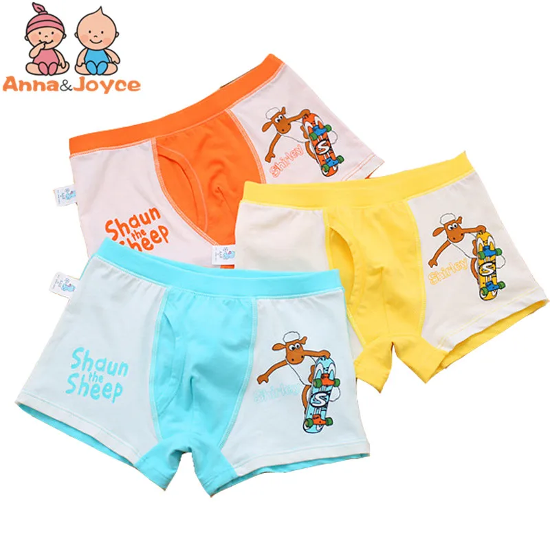 

3 Pc/pack Children's Underwear Cartoon Sheep Underwear Cotton Boy Boxer Underwear Comfortable Boy Panties b1TNM0077