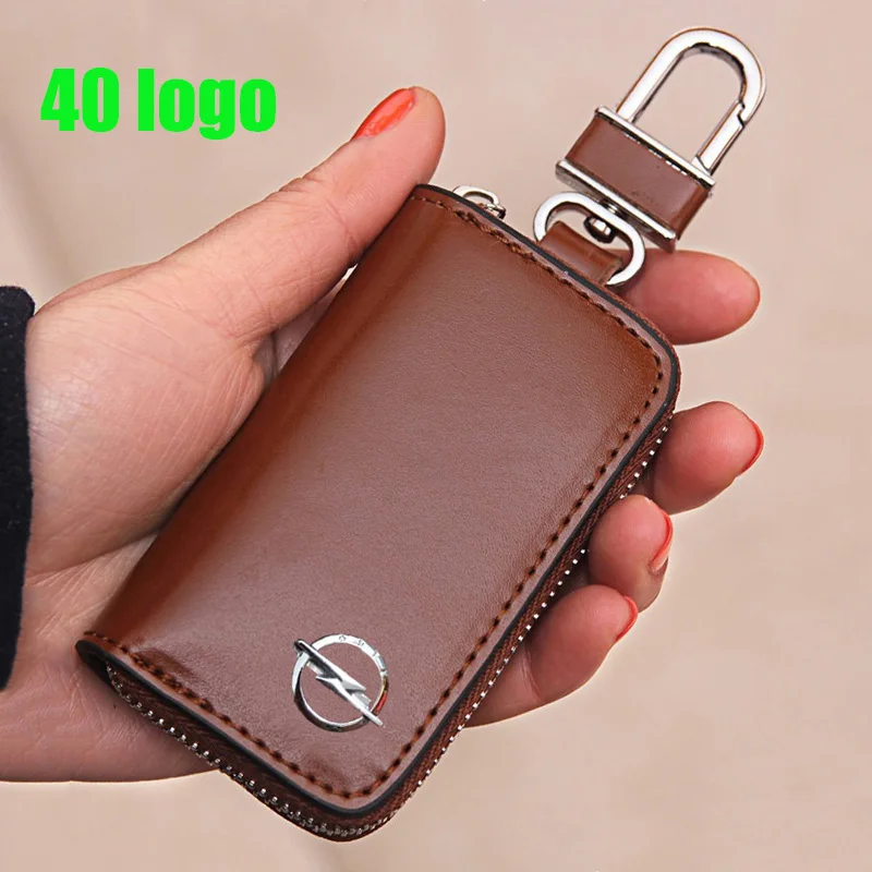 Кожаный чехол для автомобильного ключа Opel Smart Peugeot Jaguar Porsche Volvo Nissan Kia Citroen Ford Audi Mazda