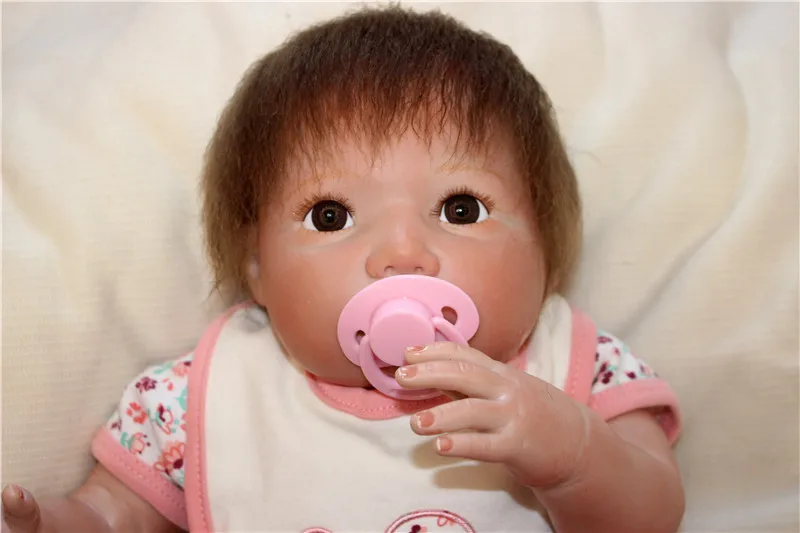 Новейшая Кукла reborn 18 &quot48 см Силиконовая babies мягкая хлопковая кукла с соской Bebe