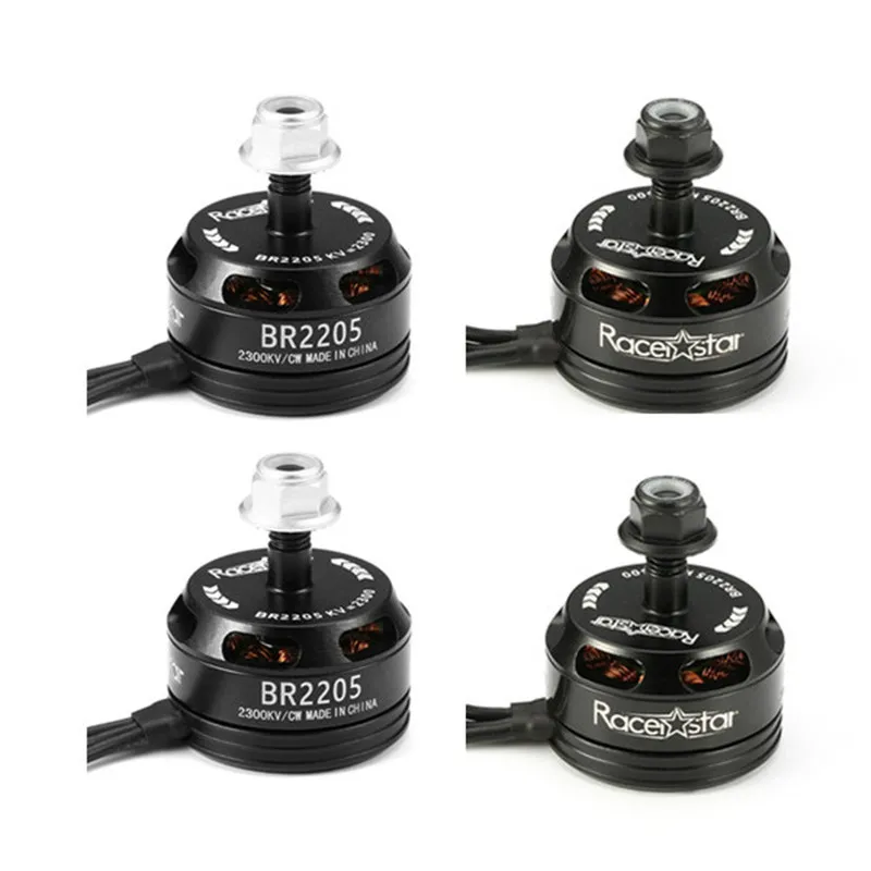 Online 4PCS Racerstar Da Corsa Edizione 2205 BR2205 2300KV 2 4S Motore Brushless CW CCW Nero Per QAV250 ZMR250 260 RC Drone Quadcopter FAI DA TE