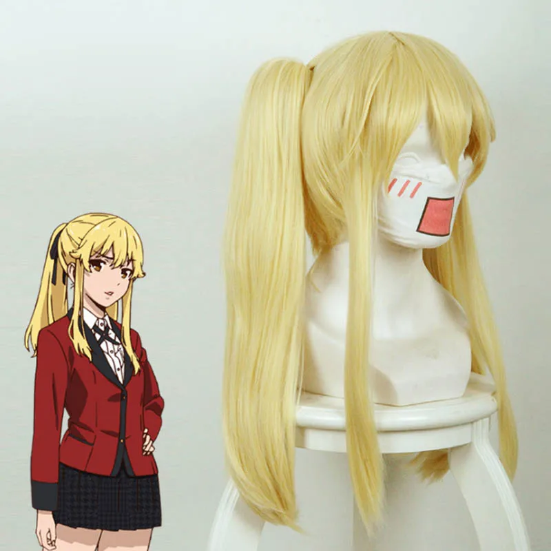 Coshome Kakegurui Compulsive Gambler Cosplay Wigs Jabami Yumeko Momobami Kirari Black Yellow Gray Wig (9)