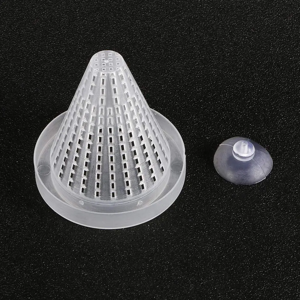 

4pcsHot Plastic Fish Feeder Tapered Aquarium Red Worm Feeding Feeder Funnel Cup Fish Food Feed Tool 6.8cm x6.7cm Aquarium Feeder