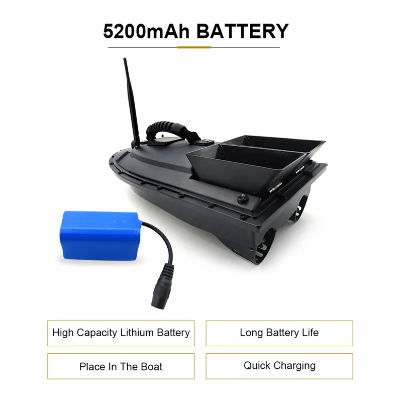 Flytec 2011-5 / V007 / V500 Electric Fishing Bait RC Boat 500M Remote Fish Finder 5.4km/h Double Motor Toys Kit / RTR Version