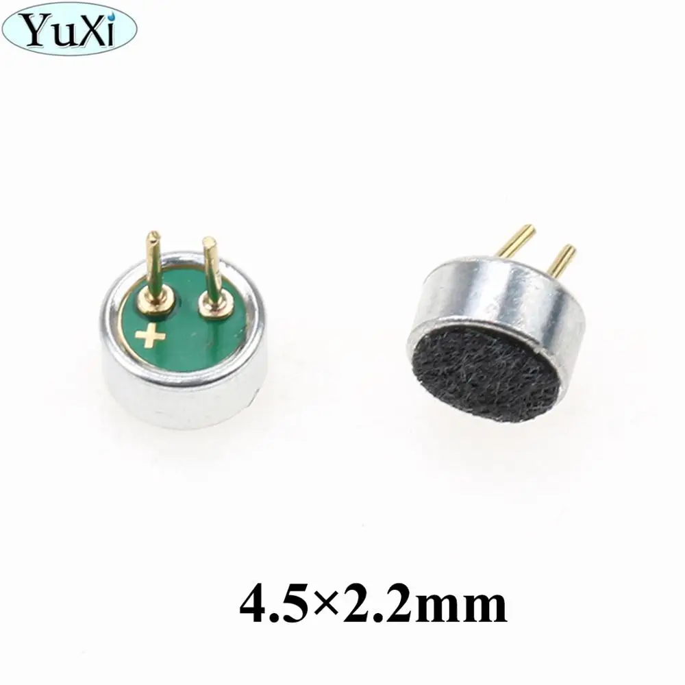YuXi 4.5 * 2.2mm condenser electret microphone pickup 52DB microphone sensitivity 4.5mm x 2.2mm