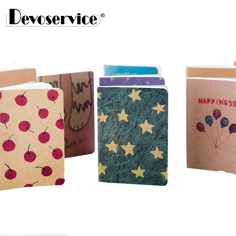 

New Arrival Vintage Cover Cute Fresh Blank Page Notebook Cartoon Notepad Daily Memo Sketchbook Stationery Office School Supplies