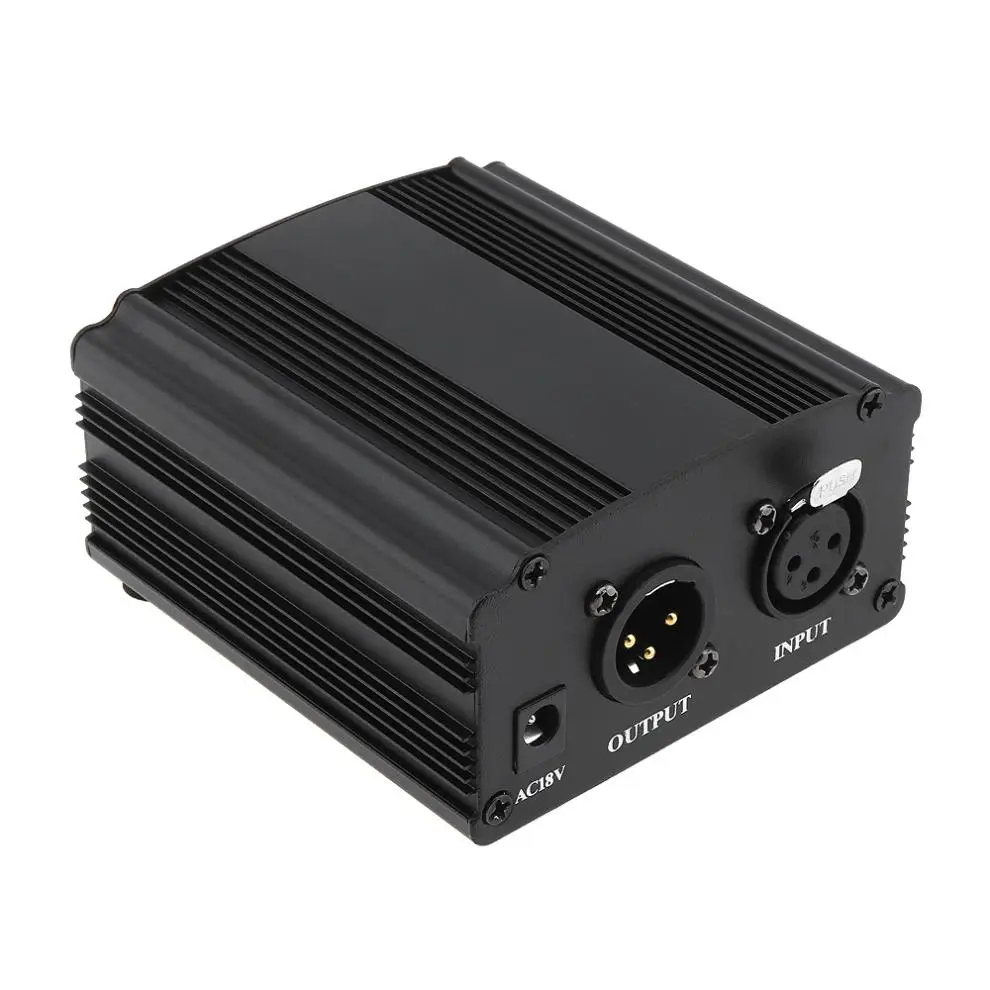 48В USB 1 канальный фантомный источник питания с одним XLR аудио кабелем для