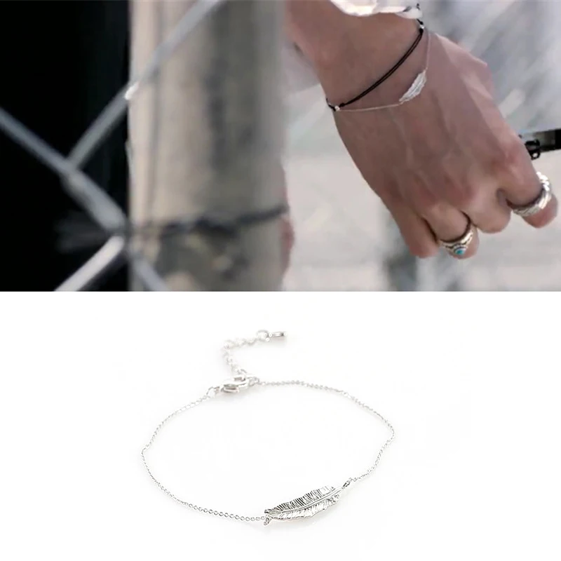 

SGDOLL KPOP Bangtan Boys MV Same Stype Feather Rex Bracelet Chain Metal Model Jewlly Toy Fans Gift Collection 2019 Fashion