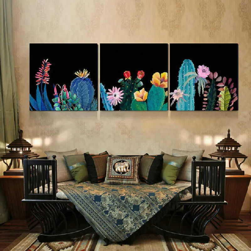 

5D Diy diamond painting cross stitch Full Square Diamond embroidery cactus flowers stickers Needlework Rhinestone Mosaic Crafts