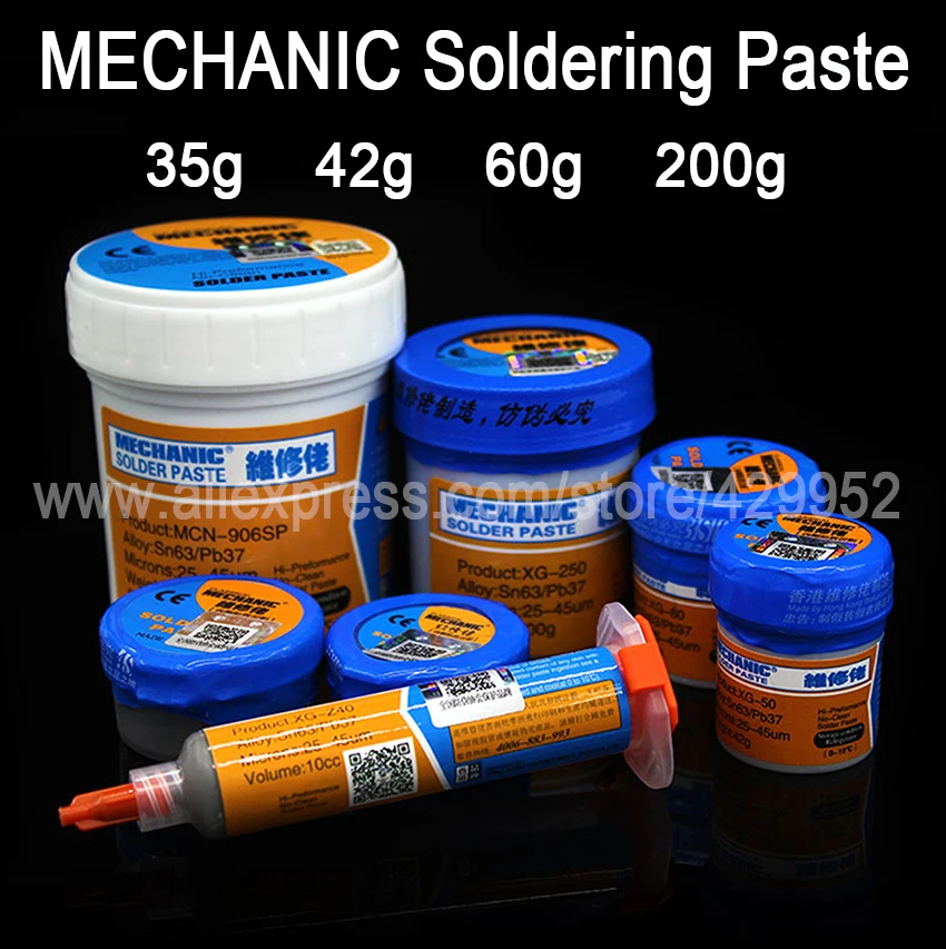 MECHANIC Soldering Flux Welding Paste Tin Cream Sn63/Pb37 For BGA Reball Stencil For iPhone Samsung Chip IC Repair припой mechanic 0 5mm