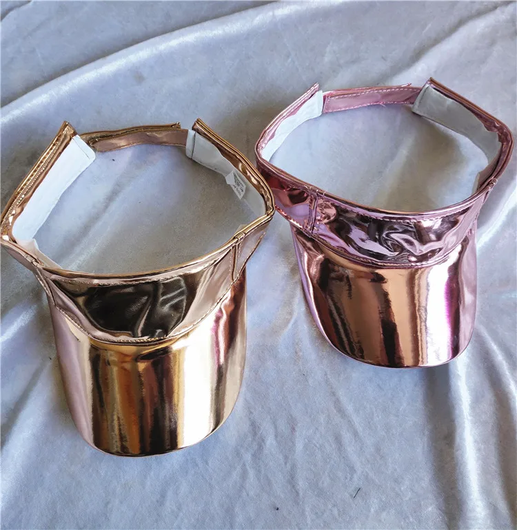 

Summer Shiny PC PC UV protection Sun Visor Caps Outdoor Girls Casual Adjustable Sun Hats Beach Hats For Travel and sport Hiking