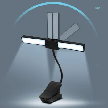 

Hot Table Lamp Rechargeable Foldable LED Eye-care Light with Clip for Reading Student PLD