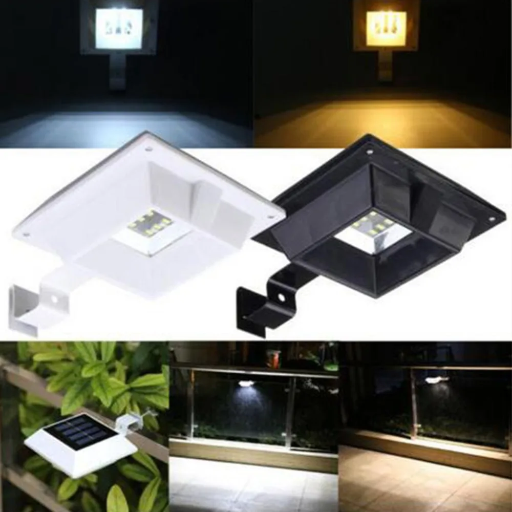 

Waterproof 6 LED Solar Powered Brighter Gutter Sensor Lamp Light Outdoor Wall Mount Street Garden Patio Light Lamp