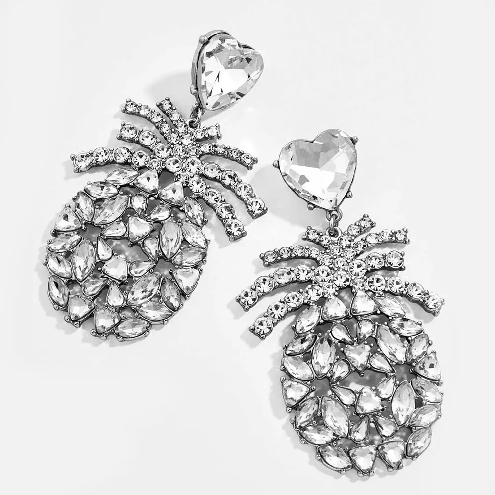 Flatfoosie ZA новые Кристальные висячие серьги сияющие золотые серебряные цвета богемные металлические Висячие серьги для женщин Свадебные ювелирные изделия