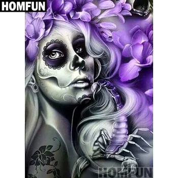 

HOMFUN Full Square/Round Drill 5D DIY Diamond Painting "Painted flower beauty" Embroidery Cross Stitch 3D Home Decor Gift A00992