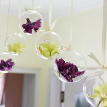 4 шт.* D10cm Свадебные шарики из хрусталя/Висячие стеклянные ваза украшение в середине стола для свадеб/вазы для дома цветы