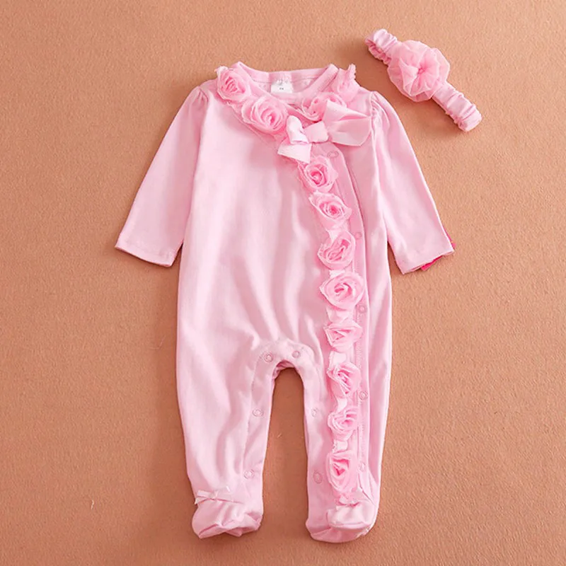 Retail Spring Autumn Baby Girl Clothes New Born Baby Girl font b Romper b font Baby