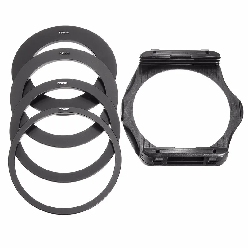 Buy 4pcs 58 67 72 77mm Adapter Ring + Lens Filter