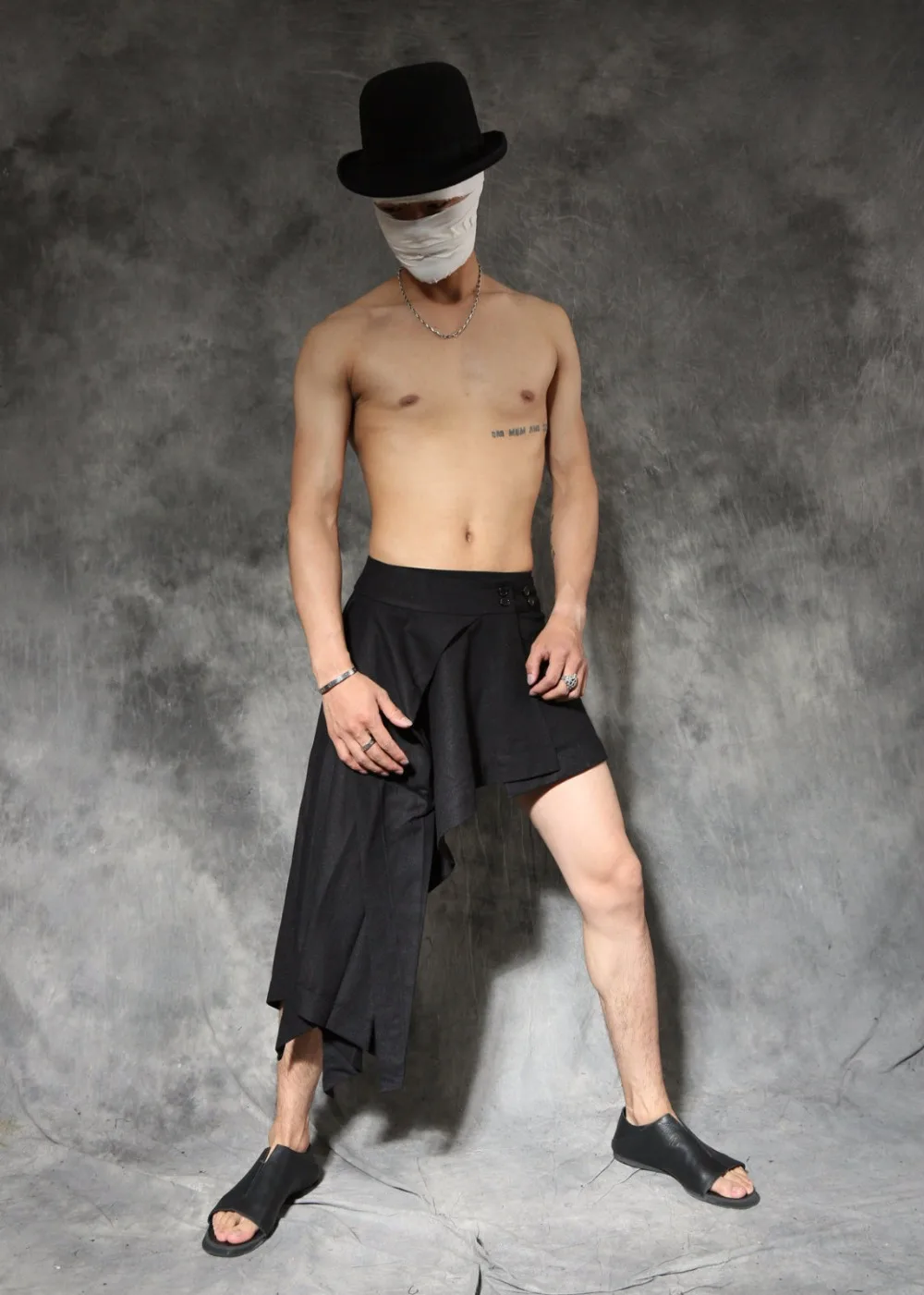 27-44! Men's Clothing Street fashion personality Haren pure leisure pants a asymmetric short skirts plus size singer costumes