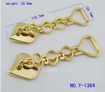 

(500 PCS/lot) alloy aglet connection side circular chain love hand wan hang bag hook handbag hardware accessories