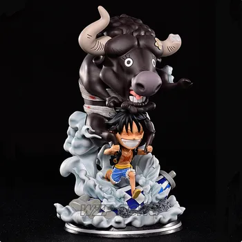 

26cm ONE PIECE Lovely Bull Riding Luffy Scenes Statue Resin Monkey D Luffy Run Action Figure Model Toy Collection Birthday Gift