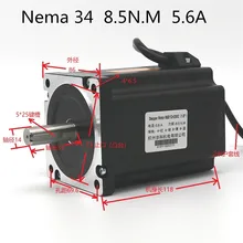 1 шт. Nema 34 86 шаговый двигатель 2 фазы 5.6A крутящий момент 8.5n. m Длина