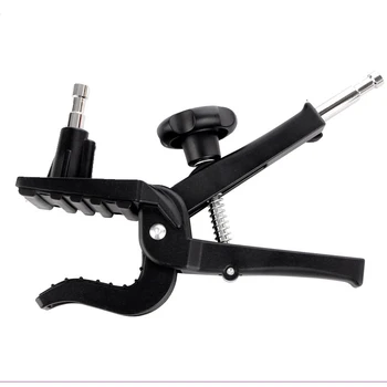 

Crocodile Shape Super Pelican Gaffer clamp with both 3/8'' male spigots photo studio film clamp