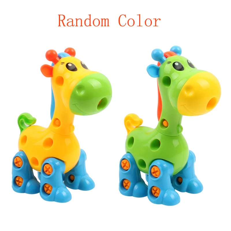 Early Learning Education DIY Screw Nut Group Installed Plastic 3d Puzzle Disassembly Cartoon Animal Kids Toys for Children Toys