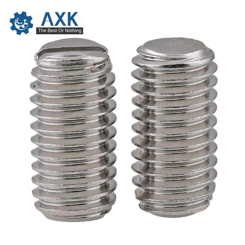 

100pcs/lot M1.2 M1.4 M1.6 DIN551 Stainless steel slotted set screw with flat point