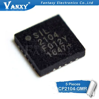 

5PCS CP2104-GMR QFN CP2104 QFN-24 QFN24 IC USB to serial