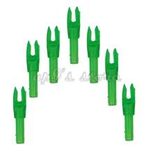 50 шт прозрачный зеленый стрельба из лука стрелы вал "G" Nocks большой паз,. 098