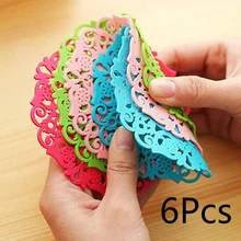 Новые 6 шт полые силиконовые анти-скальдинг чаша коврик подставка под тарелку габинет де пластико Para Almacenamiento De Herramientas