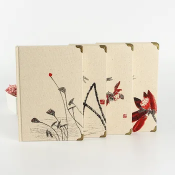

Creative stationery Chinese style notebook vintage burlap cover notepad retro business notebooks school office supplies 1piece