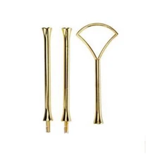 1 комплект 2 3 ярусный торт пластина стенд тяжелая металлическая Центральная ручка фитинг аппаратная Форма стержня: цвет вентилятора: Золотой Количество: 1 комплект