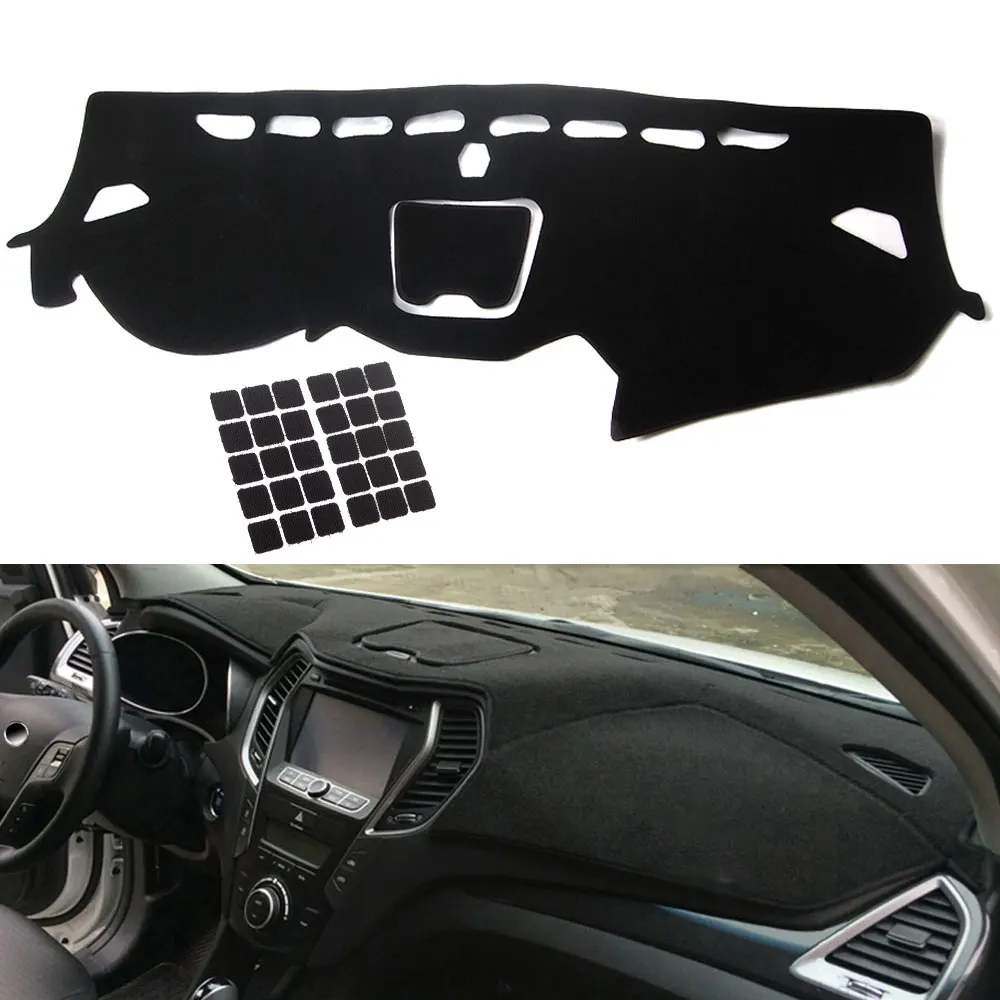 

Dashmat Dash Cover Dashboard Mat Avoid Light Mat For Hyundai Santa Fe IX45 2013 2014 2015 2016 2017 2018 Accessories Car Styling