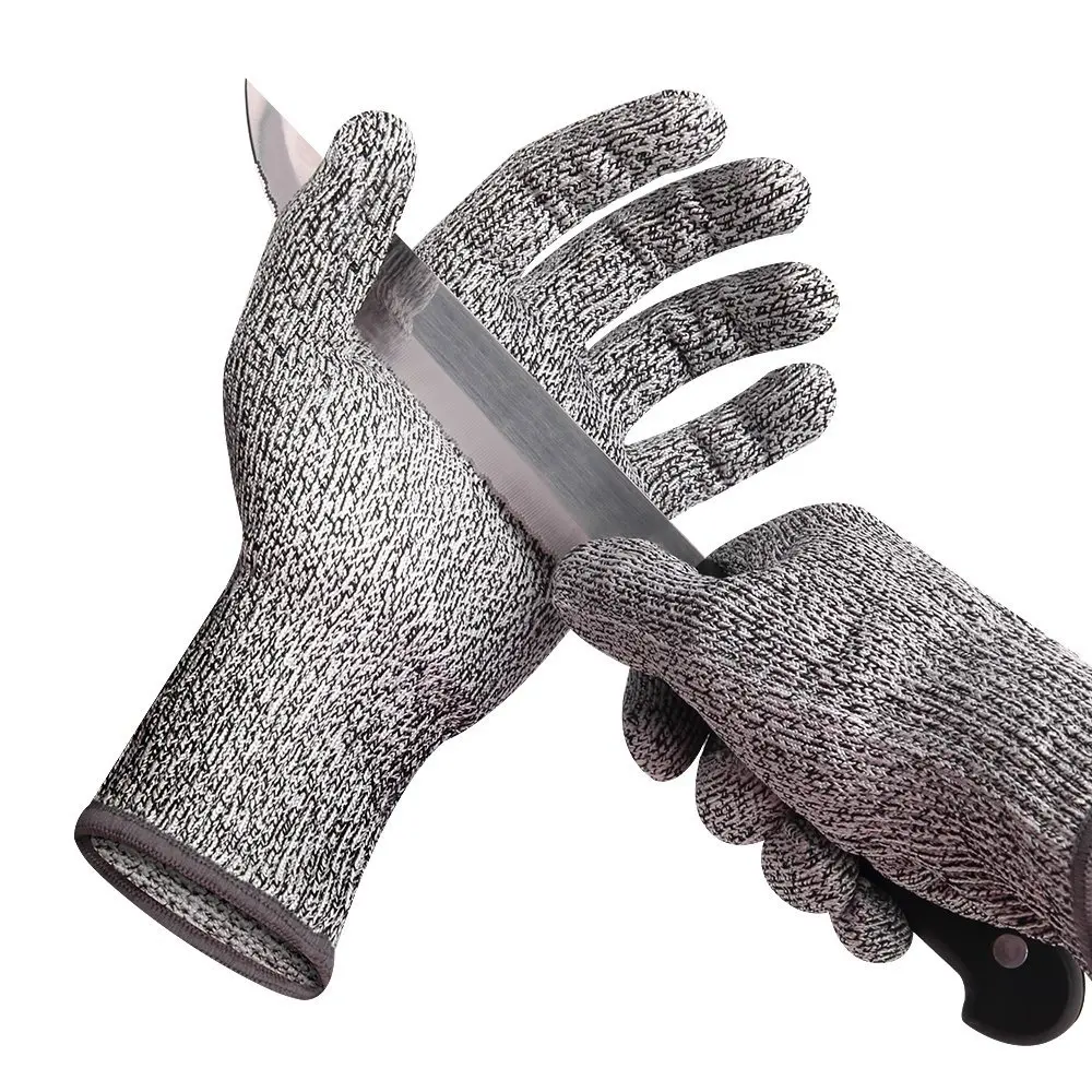 Protear 2 пары CE стандарт Уровень 5 устойчивые к порезам перчатки Защитная сетка Мясник анти-порезы перчатки
